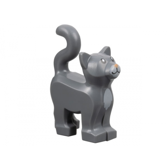Cat, Standing with Black Eyes, Nougat Nose, Light Bluish Gray Muzzle and Chest Pattern