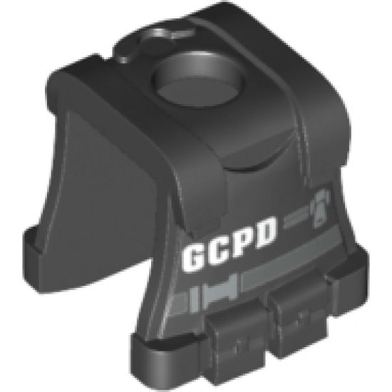 Minifigure, Body Wear Vest Body Armor with White 'GCPD' and Dark Bluish Gray Belt Pattern