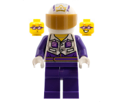 Spotlight - Stuntz Driver, Selfie Stunt, Gold Crown Helmet, Purple Legs