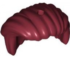 Minifigure, Hair Mid-Length, All Swept to Right Side, Hole On Top - Hard Plastic