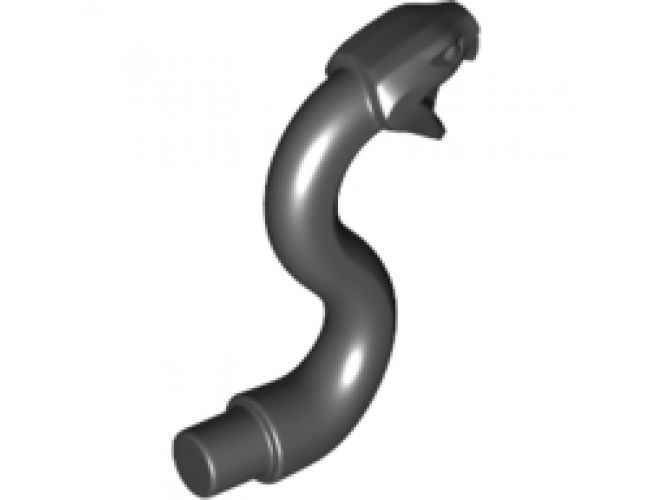 Animal, Body Part Snake Head with Open Mouth, Fangs and Curved Neck with Bar