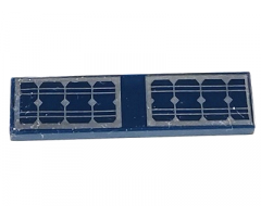 Tile 1 x 4 with Solar Panels Pattern