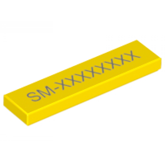 Tile 1 x 4 with SM-xxxxxxxx Pattern