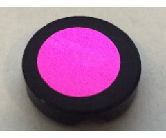 Tile, Round 2 x 2 with Mirrored Magenta Circle Pattern (Sticker) - Set 7586