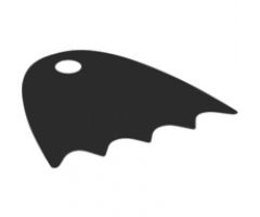 Minifigure, Body Wear Cape Cloth, Scalloped 5 Points with Single Top Hole (Juniors Batman) - Spongy Stretchable Fabric