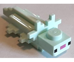 Minecraft Axolotl with Dark Pink Nose - Brick Built