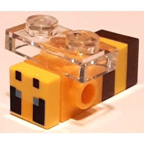 Minecraft Bee, Passive with Side Stud - Brick Built