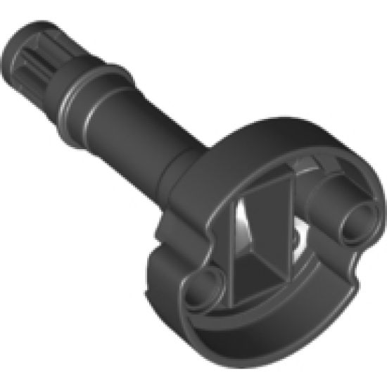 Technic, Gear 8 Tooth with Pin Holes and Ninjago Flywheel Socket - Long Shaft