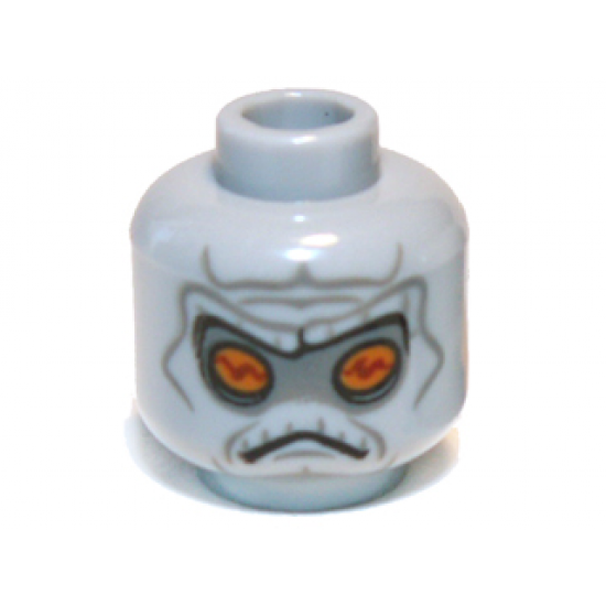 Minifigure, Head Alien with SW Neimoidian Gray Facial Lines Pattern