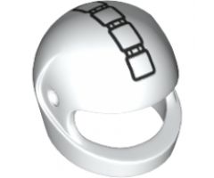 Minifigure, Headgear Helmet Motorcycle (Standard) with 5 Rectangles Pattern