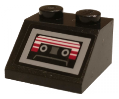 Slope 45 2 x 2 with Cassette Player Pattern (Sticker) - Set 76081