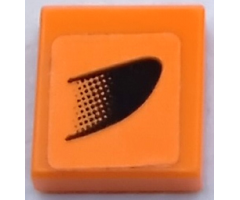 Tile 1 x 1 with Black Air Intake Pattern Model Left Side (Sticker) - Set 75880