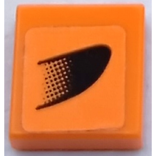 Tile 1 x 1 with Black Air Intake Pattern Model Left Side (Sticker) - Set 75880