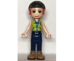 Friends Mia, Dark Blue Trousers, Lime Jacket Top, Black Riding Helmet