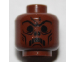 Minifigure, Head Alien with HP Death Eater Skull Mask Pattern