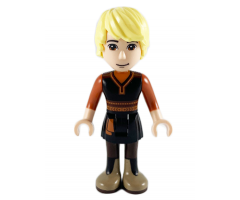 Kristoff - Black Tunic, Dark Orange Shirt, Dark Tan Boots