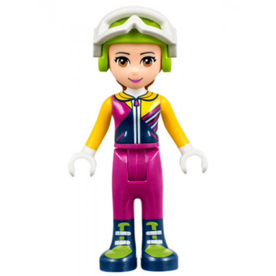 Friends Olivia, Magenta Trousers, Ski Jacket, Helmet, Goggles