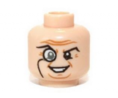 Minifigure, Head Glasses with Monocle, Raised Right Eyebrow, Wrinkles, Smile Pattern (Penguin)