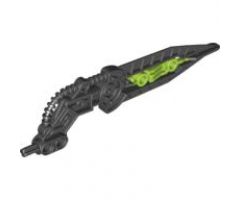 Bionicle Wing Angled with Hose and Lime Center (Tuma)