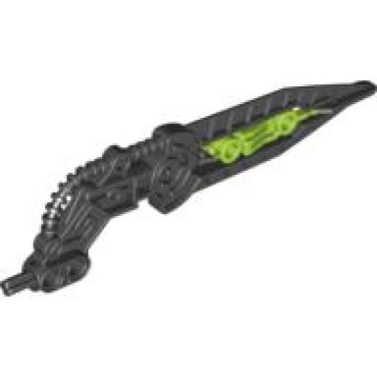 Bionicle Wing Angled with Hose and Lime Center (Tuma)