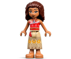 Moana - Printed Skirt, Dark Brown Hair