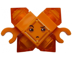 Kryptomite - Orange, Small Crystals (Pyramids), Hands