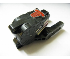 Motor, Non-Electric Pullback 10 x 5 x 4 Motorcycle (Motor 8) with Red Seat and Checkered Flag Pattern (Stickers) - Set 8371
