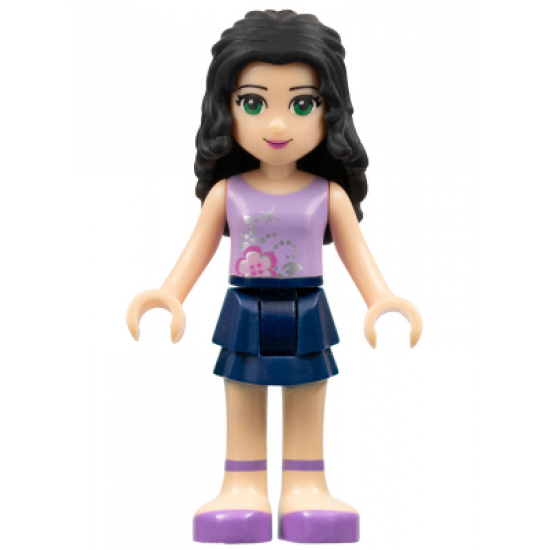 Friends Emma, Dark Blue Layered Skirt, Lavender Top
