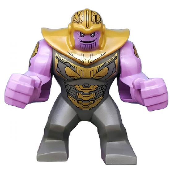 Thanos - Large Figure, Dark Bluish Gray Outfit with Gold Armor, Pearl Gold Helmet