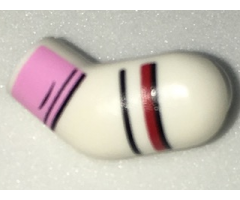 Arm, Left with Black and White Shoulder Stripes and Bright Pink Glove Cuff Pattern