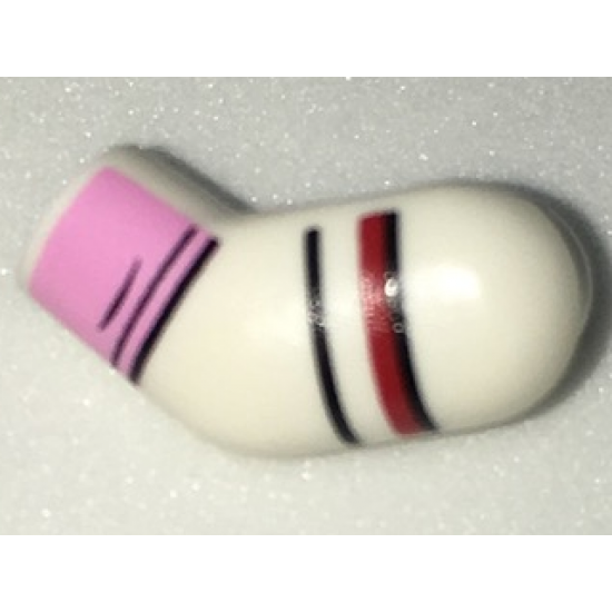 Arm, Left with Black and White Shoulder Stripes and Bright Pink Glove Cuff Pattern