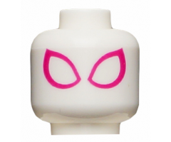 Minifigure, Head Large Magenta Eye Outlines Pattern