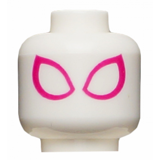Minifigure, Head Large Magenta Eye Outlines Pattern