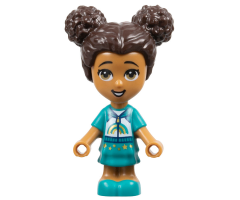Friends Liz - Micro Doll with Dark Turquoise Dress and Rainbow Hoodie