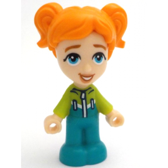 Friends Ella - Micro Doll, Dark Turquoise and Lime Ski Suit