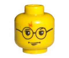Minifigure, Head Glasses with Lightning Bolt on Forehead Pattern (HP Harry Potter)