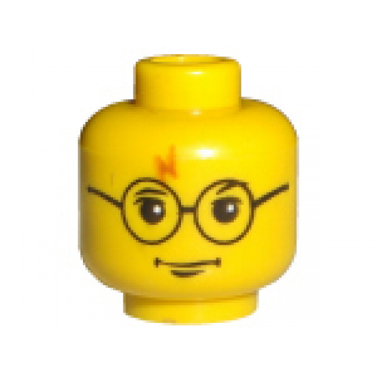 Minifigure, Head Glasses with Lightning Bolt on Forehead Pattern (HP Harry Potter)