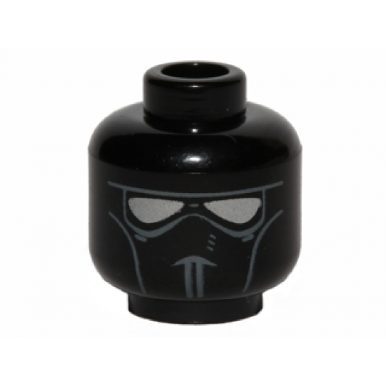 Minifigure, Head Alien with Face Mask with Silver Goggles Pattern (SW V-wing Pilot)