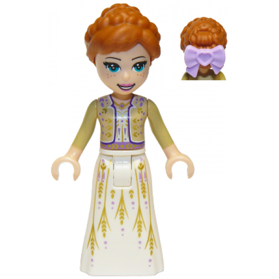 Anna - White Dress, Tan Shrug, Bow
