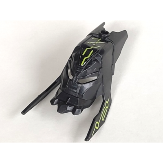 Bionicle, Kanohi Mask Tuma (Glatorian), Lime Green Pattern (Stickers) - Set 8991