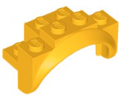 Vehicle, Mudguard 4 x 2 1/2 x 2 1/3 with Arch Round, Solid Studs, and Rounded Legs