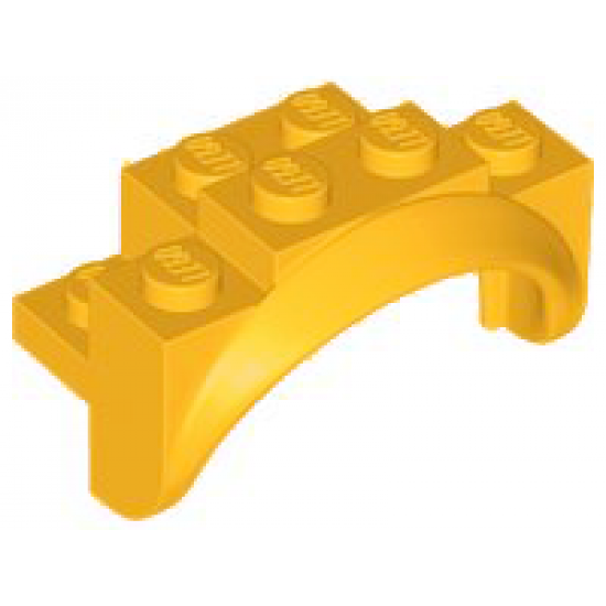 Vehicle, Mudguard 4 x 2 1/2 x 2 1/3 with Arch Round, Solid Studs, and Rounded Legs