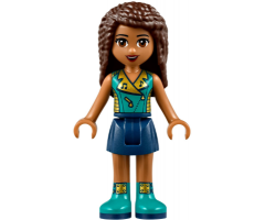 Friends Andrea, Dark Blue Skirt, Dark Turquoise Top