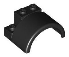 Vehicle, Mudguard 4 x 3 x 1 2/3 with Arch Round, Wide Cylinder