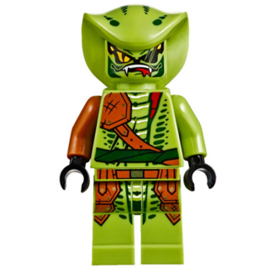 Lasha - Rebooted, Serpentine Snake Scout, Lime with Dark Orange Armor Coverings