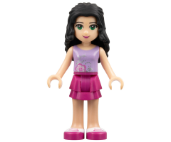 Friends Emma, Magenta Layered Skirt, Lavender Top
