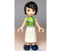 Friends David, Lime Shirt, White Apron with Lime Apple, Dark Blue Shoes