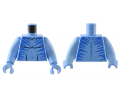 Torso Bare Chest with Silver Spots and Blue Body Markings Pattern / Medium Blue Arms Long / Medium Blue Hands