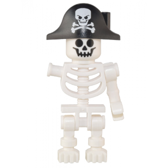 Skeleton - Pirate Bicorne with Large Skull, One Bent Arm