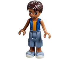 Friends Robert, Sand Blue Long Shorts, Blue Sleeveless Hoodie